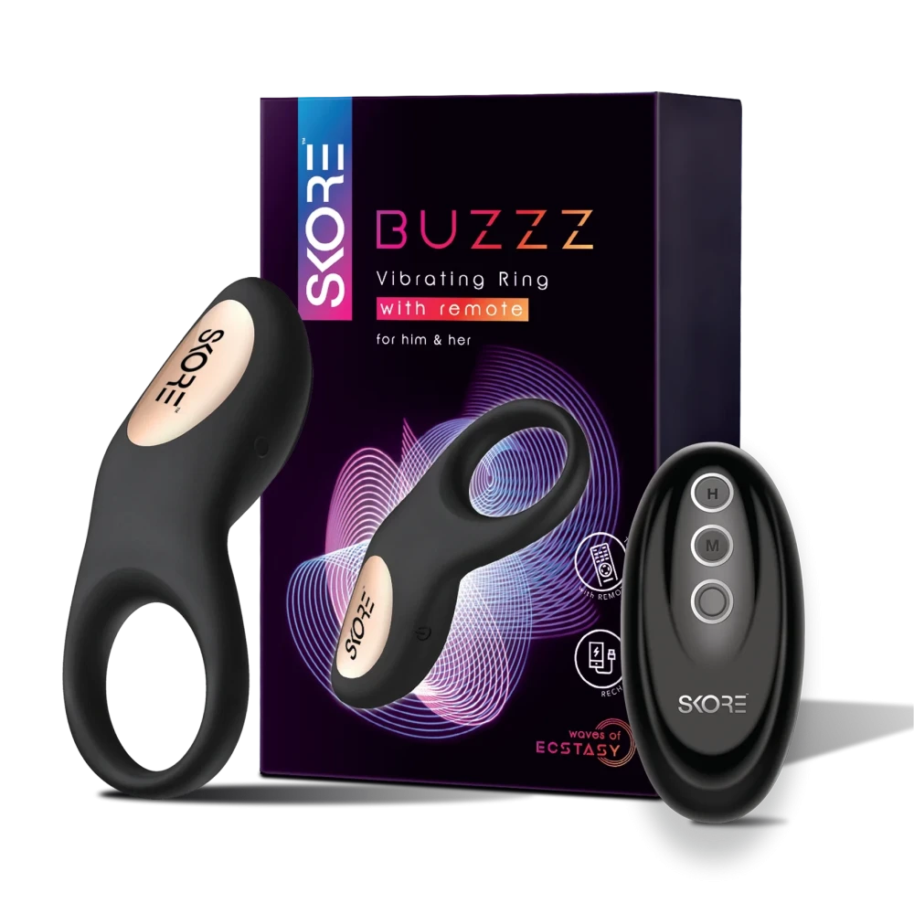 Skore Buzzz - Rechargeable Vibrating Ring with Rem... - Image 5