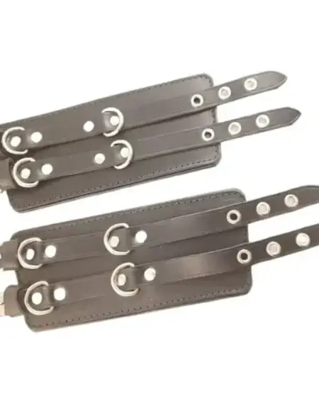 Black Double Buckle Handcuffs