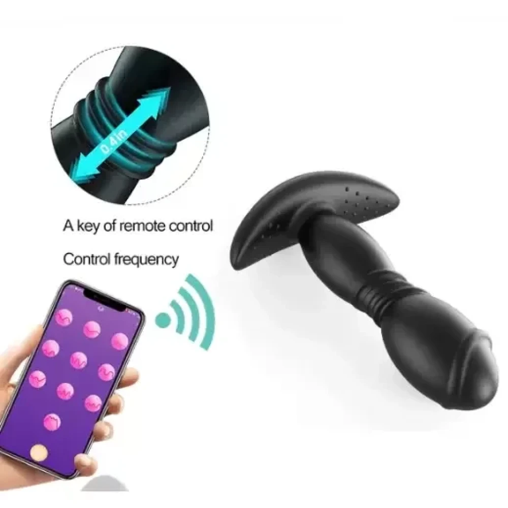 APP Remote Control Rotating Men And Women Prostate Stimulator Anal Vibrator - Image 4